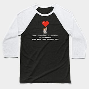 Cute 8-Bit Graphics Retro Gamer Valentine's Baseball T-Shirt